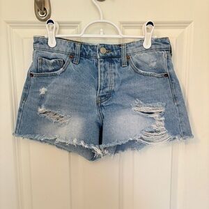 BP denim shorts, size 26, faded blue